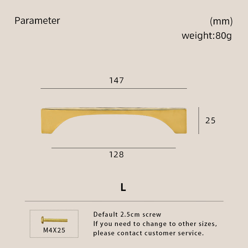 Dooroom High Quality Solid Brass Handle Minimalist Design Window Cabinet Door Drawer Kitchen Handle DOOROOM