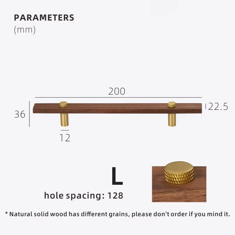 Dooroom Walnut Brass Furniture Handles Long Modern Pulls Cupboard Wardrobe Dresser Shoe Box Wine Bar Drawer Cabinet Knobs DOOROOM