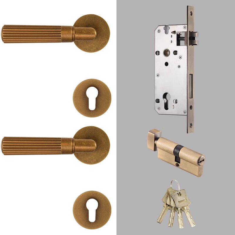 Dooroom Brass Door Lock Set Retro Simplicity Interior Bedroom Bathroom Lock Door Dummy Lock Passage Privacy Lock DOOROOM