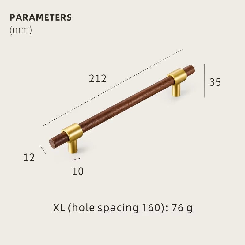 Dooroom Brass Black Walnut Furniture Handles Original Modern Nordic Pull Cupboard Wardrobe Dresser Shoe Box Drawer Cabinet Knobs DOOROOM