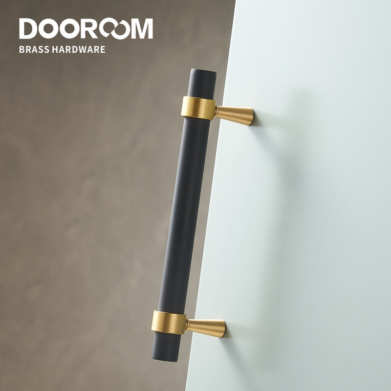 Dooroom Minimalist Furniture Handles Brass Black Walnut Original Nordic Cupboard Wardrobe Dresser Shoe Box Drawer Cabinet Knobs DOOROOM