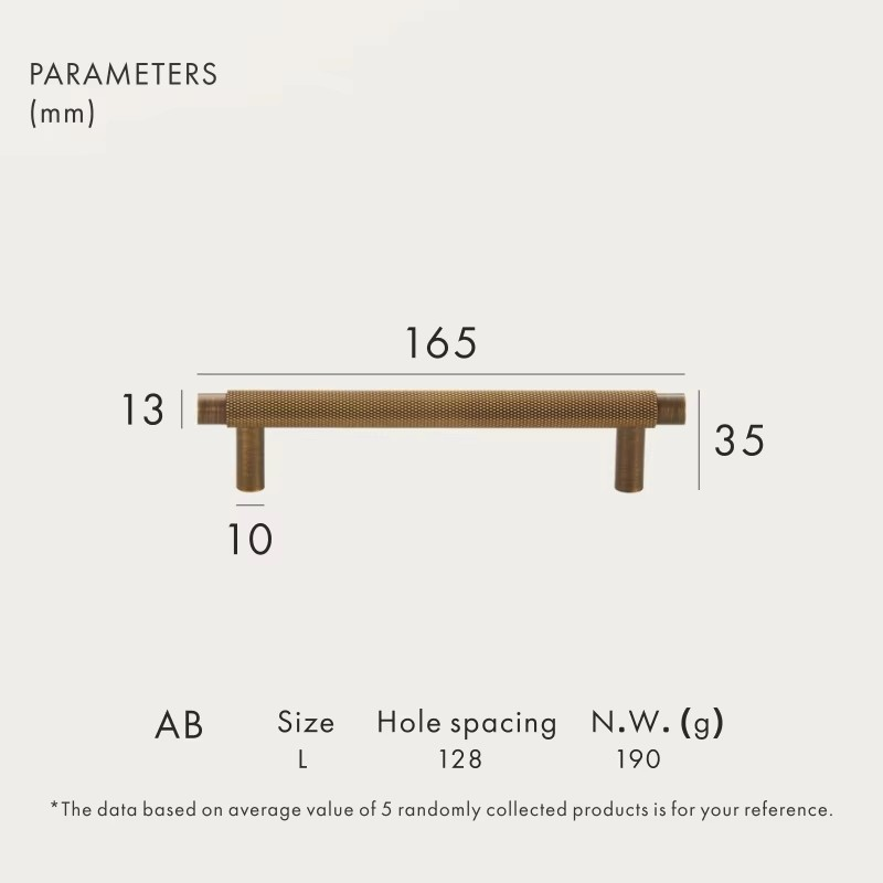 Dooroom Brass Furniture Handles Modern Knurled Antique Brass Cupboard Wardrobe Dresser Shoe Box Drawer Cabinet Knobs T-Bar DOOROOM
