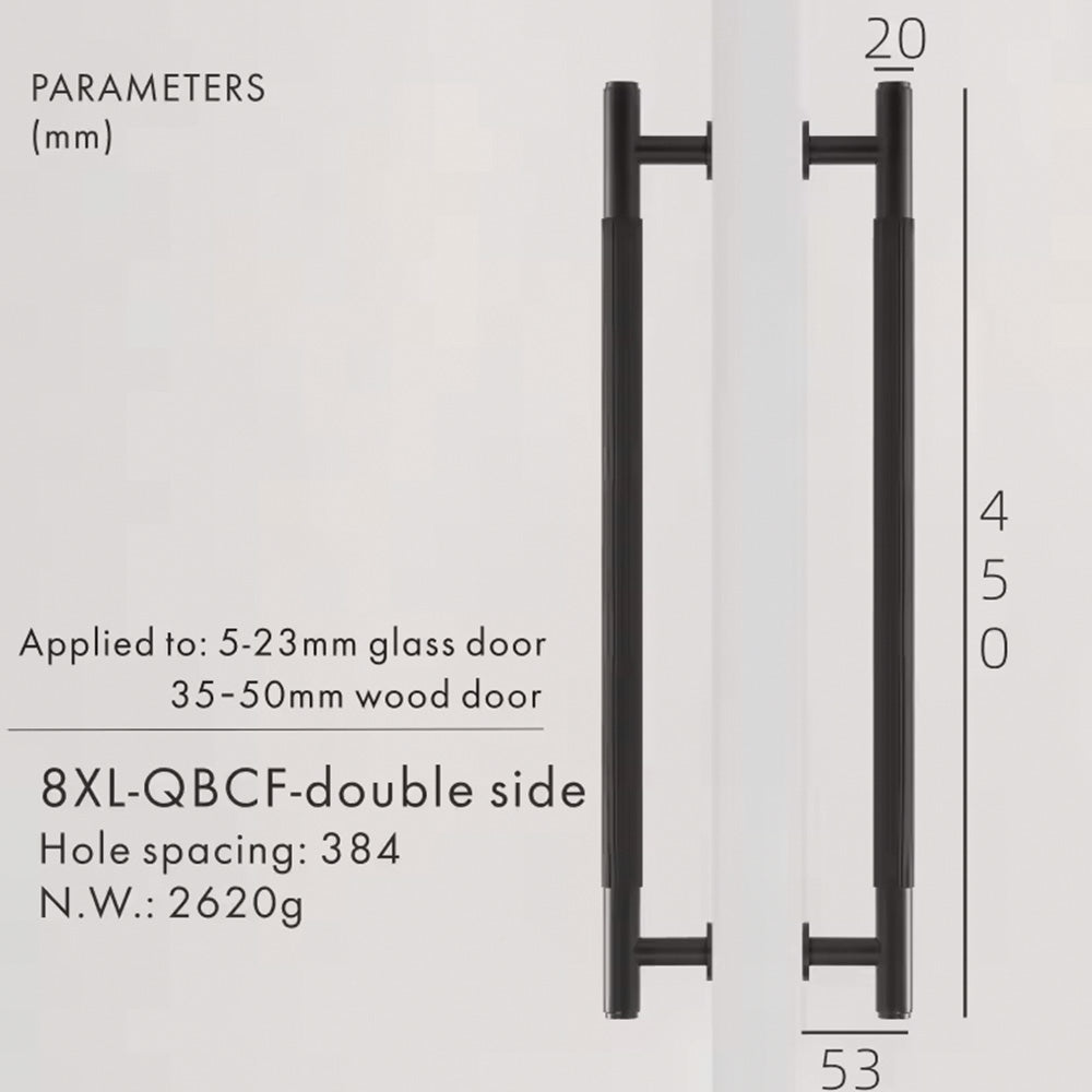 Dooroom Brass Double Single Sided Linear Striped Pull Bar Wood Gate Furniture Handle Door Handle Matt Gold Black Handle DOOROOM