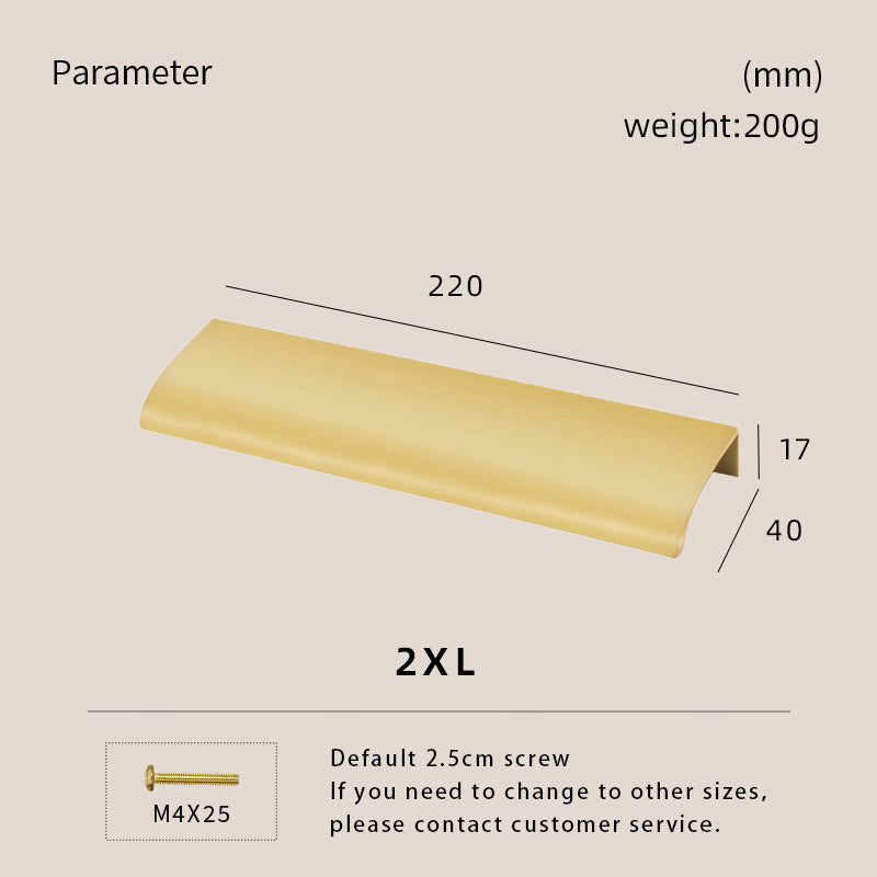 Dooroom Brass Furniture Hidde Handles Long Concealed Pulls Wardrobe Dresser Cupboard Cabinet Drawer Knobs DOOROOM