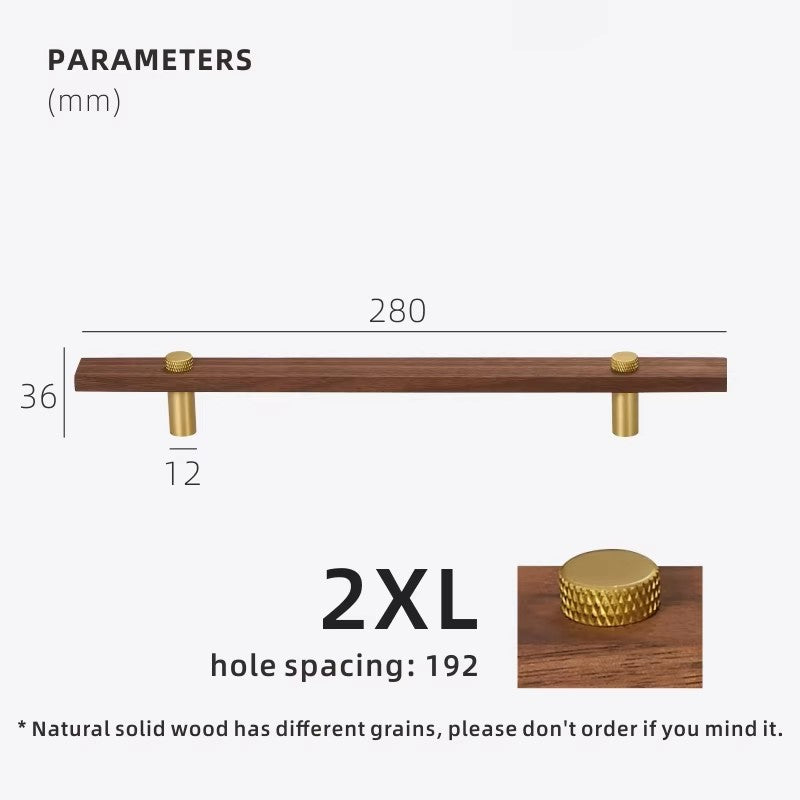 Dooroom Walnut Brass Furniture Handles Long Modern Pulls Cupboard Wardrobe Dresser Shoe Box Wine Bar Drawer Cabinet Knobs DOOROOM