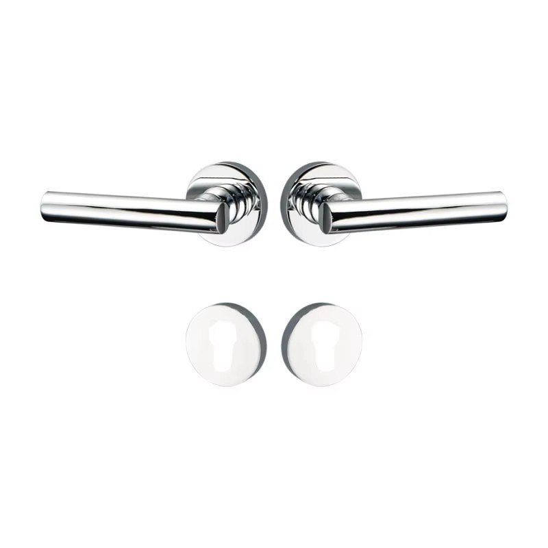Dooroom Brass Door Lock Set Modern Nordic Interior Bedroom Bathroom Double Wood Door Lever Set Dummy Lock Handle DOOROOM