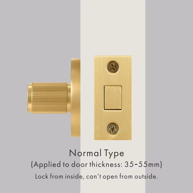 Dooroom Brass Linear Stripe Hidden Door Lock Set Living Room Bathroom Thumb Turn Matt Black Brushed Brass Open In Emergency DOOROOM