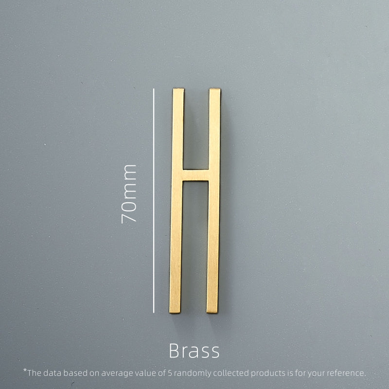 Dooroom Brass Letters A-Z For Company Names Door Plates Decorative Wall Letters Personalized Symbols Address DOOROOM