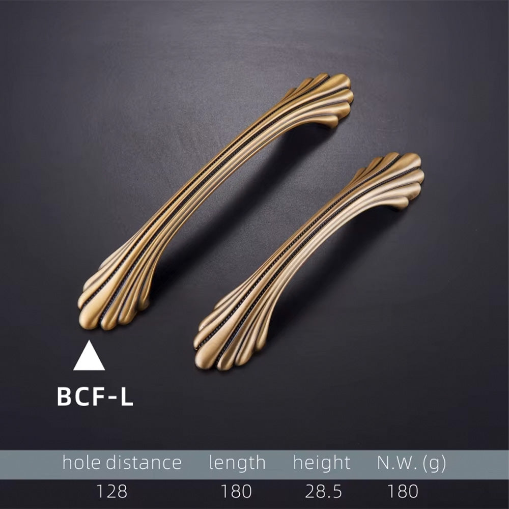 Dooroom Brass Handles New European American Diplopore Stripe Wardrobe Dresser Cupboard Cabinet Drawer Shoe Box Furniture Pulls DOOROOM