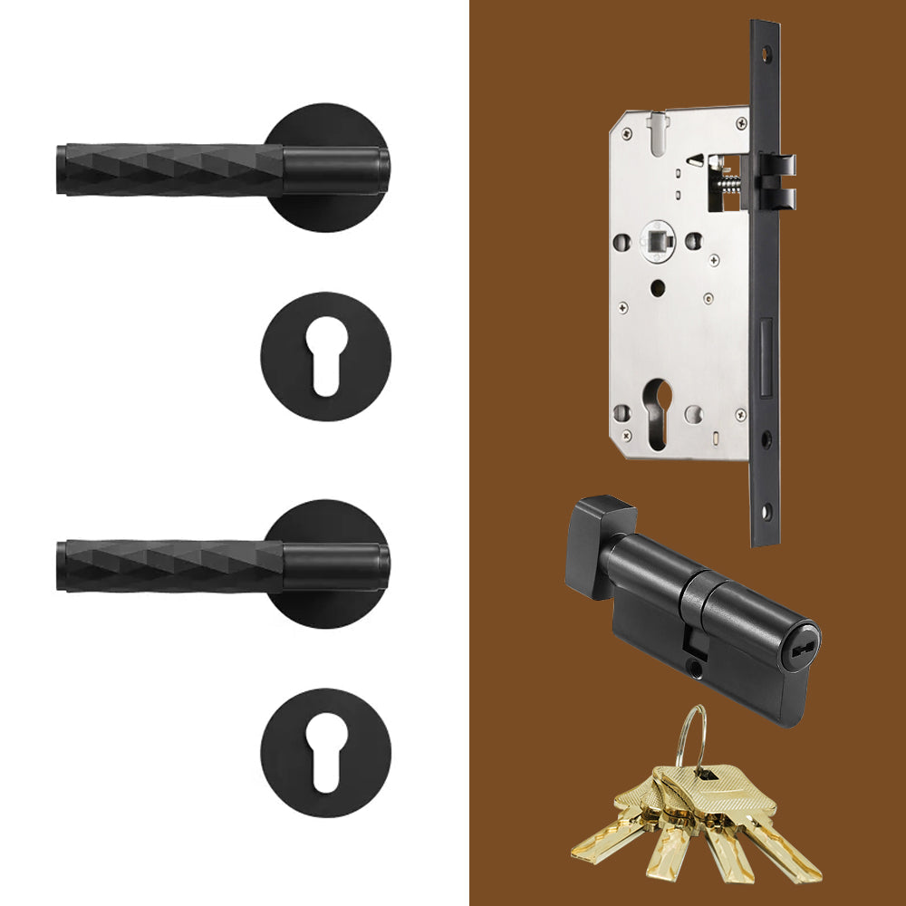 Dooroom Brass Silent Split Door Lock Bedroom Interior Anti-theft Mechanical Lock Security Mute Bathroom Door Handle Locks DOOROOM