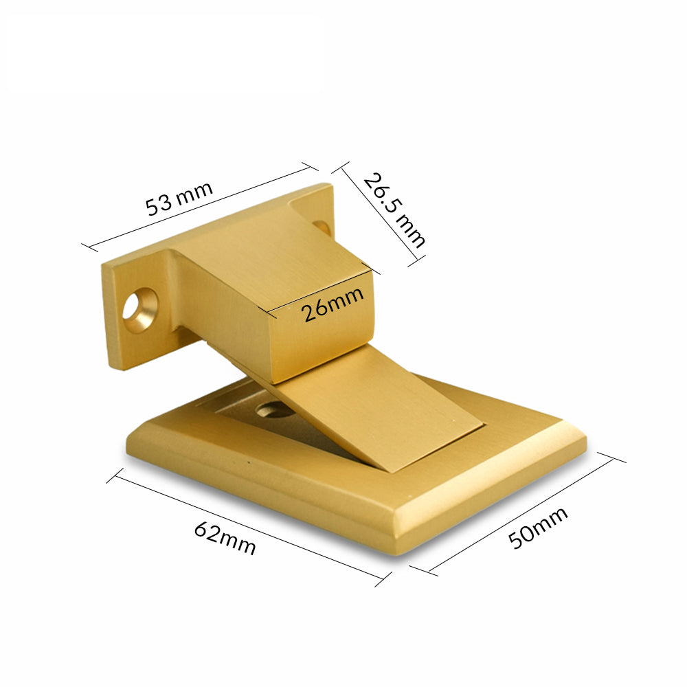 Dooroom Brass Door Stops Punch Free Invisible Magnetic Door Holder Underfloor Heating Door Bumper Catch Free Tapes DOOROOM