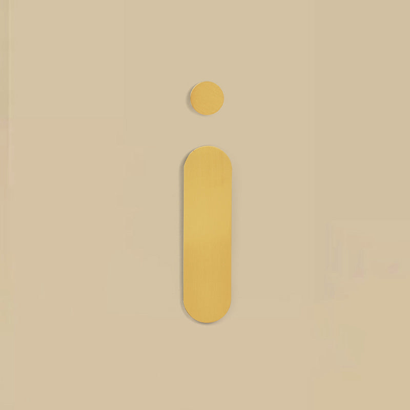 Dooroom Brass Male And Female Logos Shopping Mall Fitting Changing Room Gender Prompt Toilet Identification Gender Marker DOOROOM