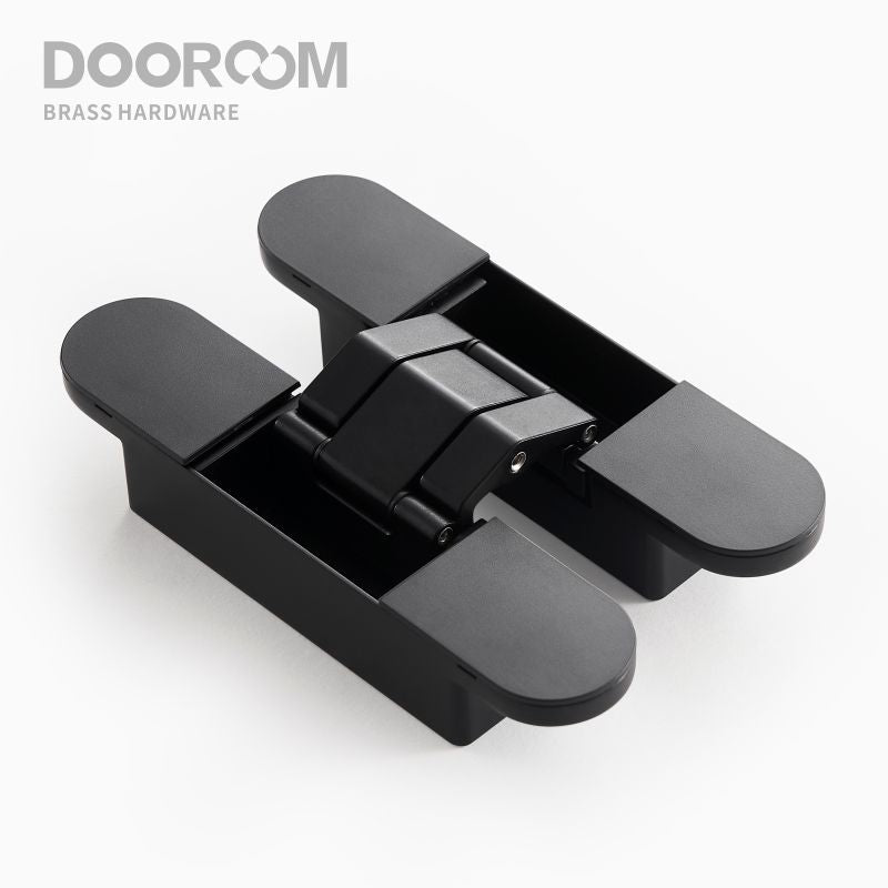 Dooroom Brass Invisible Door Hinge Hidden Solid Wood Door Folding Door Hidden Cross 3D Hinges Gold Black Bright Chrome Hardware DOOROOM