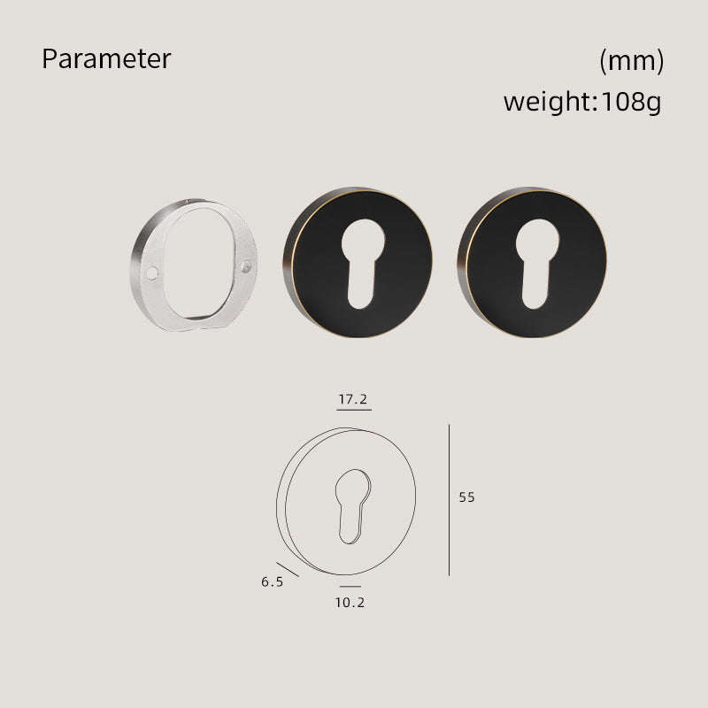 Dooroom Brass Door Handle Accessories Euro Cylinder Escutcheon Rose Cover Matt Brass Antique Bronze Black DOOROOM