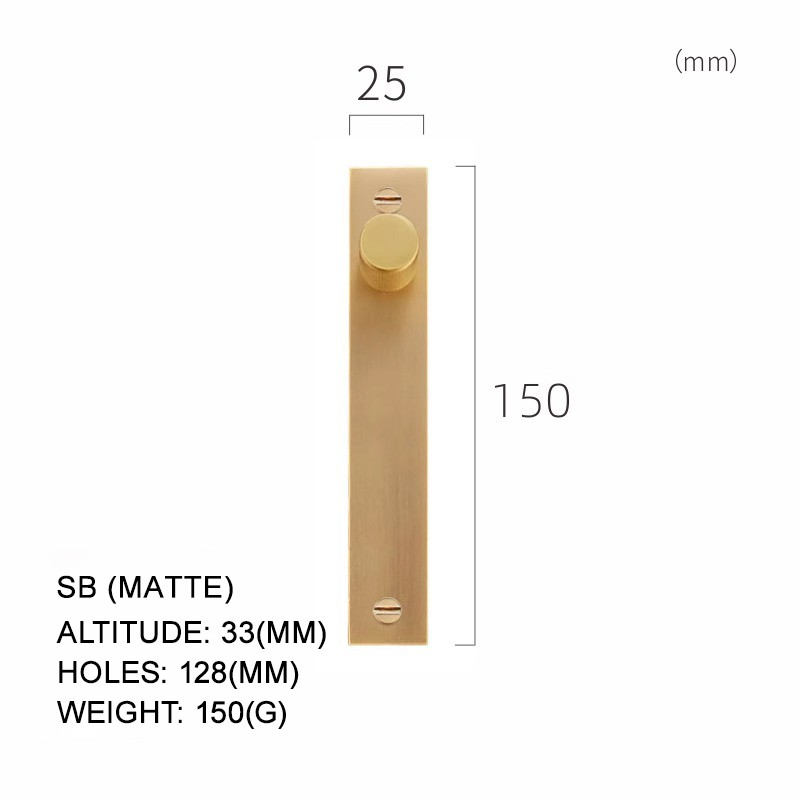 Dooroom Brass Long Furniture Handles Knurled Wardrobe Dresser Cupboard Cabinet Drawer Refrigerator Door Pulls Knobs DOOROOM