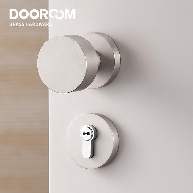 Dooroom Brass Door Lock Set Modern Brass Black Nickel Interior Bedroom Bathroom Double Wood Door Lever Set Dummy Handle Passage DOOROOM